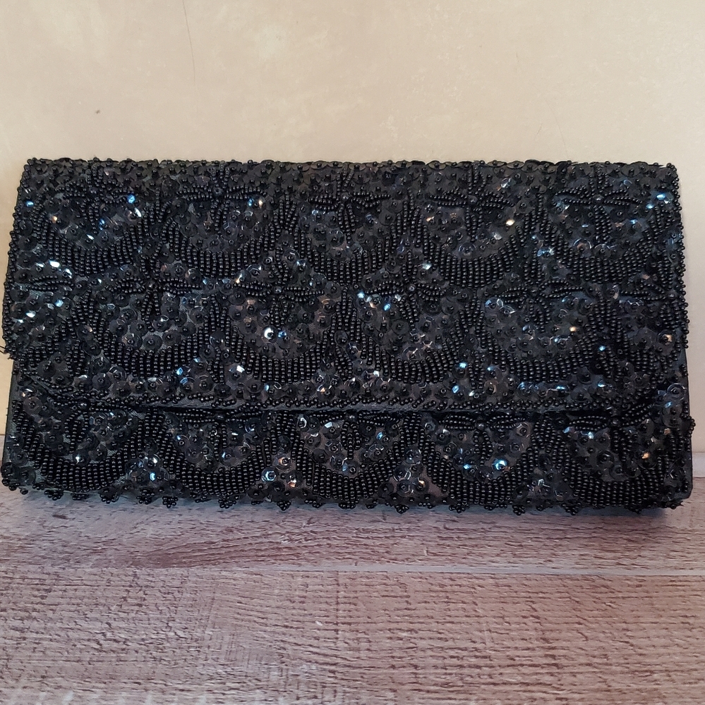 Vintage beaded clutch 1960s